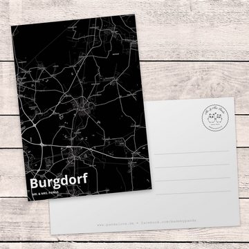 Mr. & Mrs. Panda Postkarte Burgdorf - Geschenk, Dankeskarte, Geschenkkarte, Stadt Dorf Karte Lan