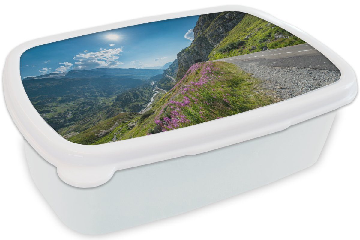 Kunststoff, Natur, (2-tlg), Lunchbox und Brotdose, weiß Mädchen für und - Kinder Schweiz - Alpen für MuchoWow Jungs Brotbox Erwachsene,