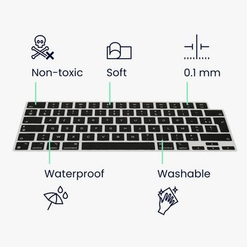 kwmobile Aufbewahrungstasche Tastaturschutz für Apple MacBook Pro 14" (2023) A2779 (1-tlg), AZERTY (Frankreich, Belgien) Silikon Laptop Abdeckung