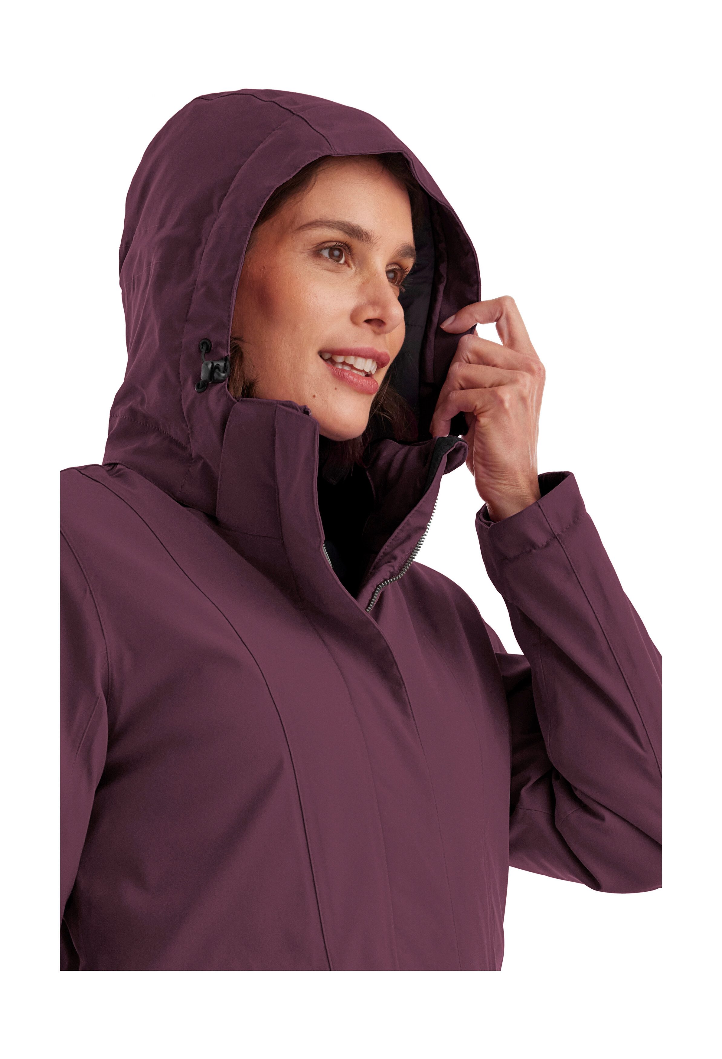 Killtec Parka Damen Funktionsparka Wasserdichter, atmungsaktiver Damenparka mit abnehmbarer Kapuze