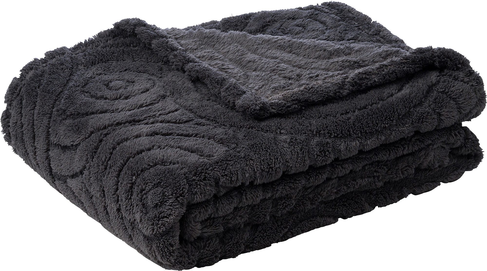 Wohndecke Wohndecke "Faro", Gözze, Microfaser-Fleece Uni/Hoch- Tiefstruktur