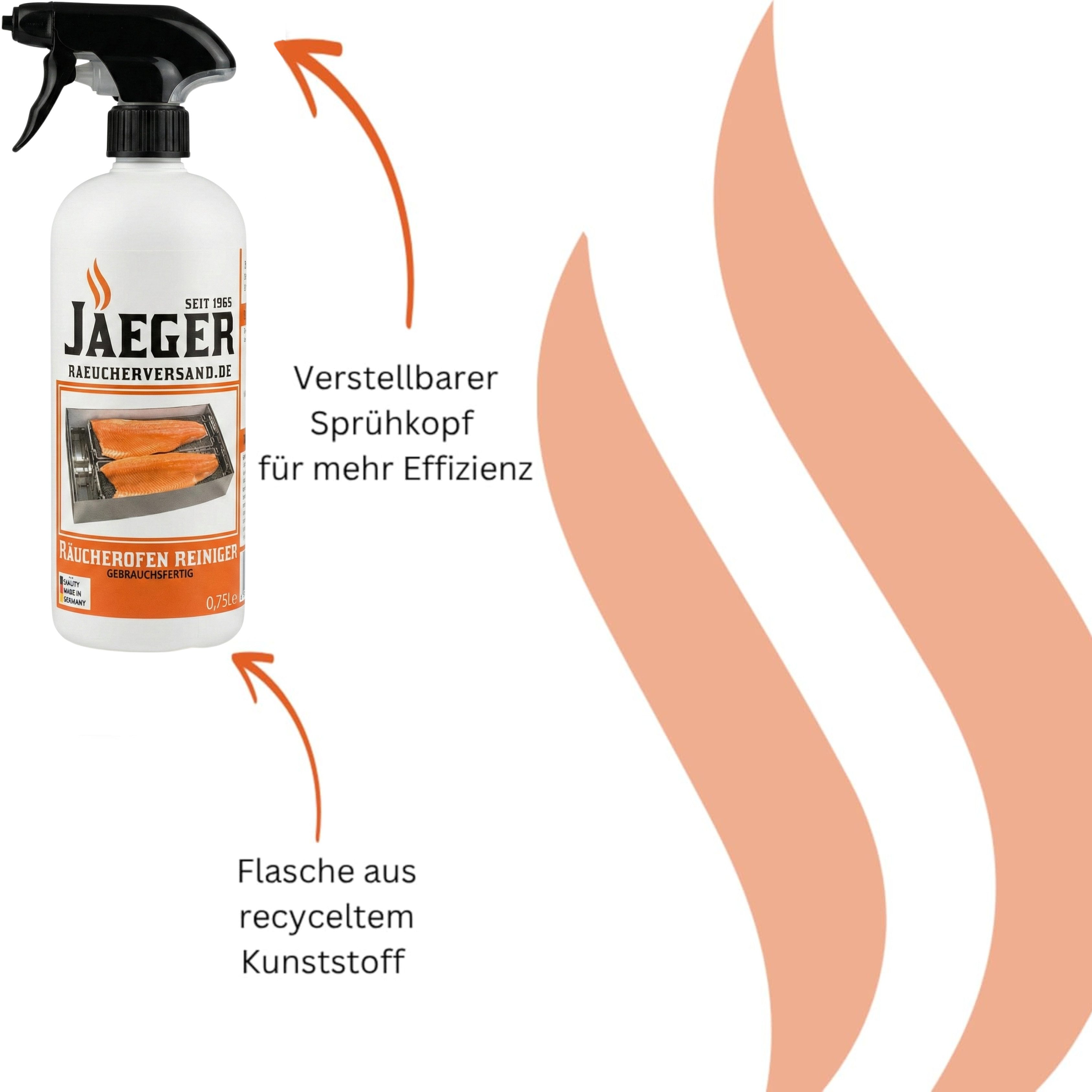 Jaeger Räuchereiprodukte 750 ml Räucherofenreiniger & Rauchharzentferner Grillreiniger