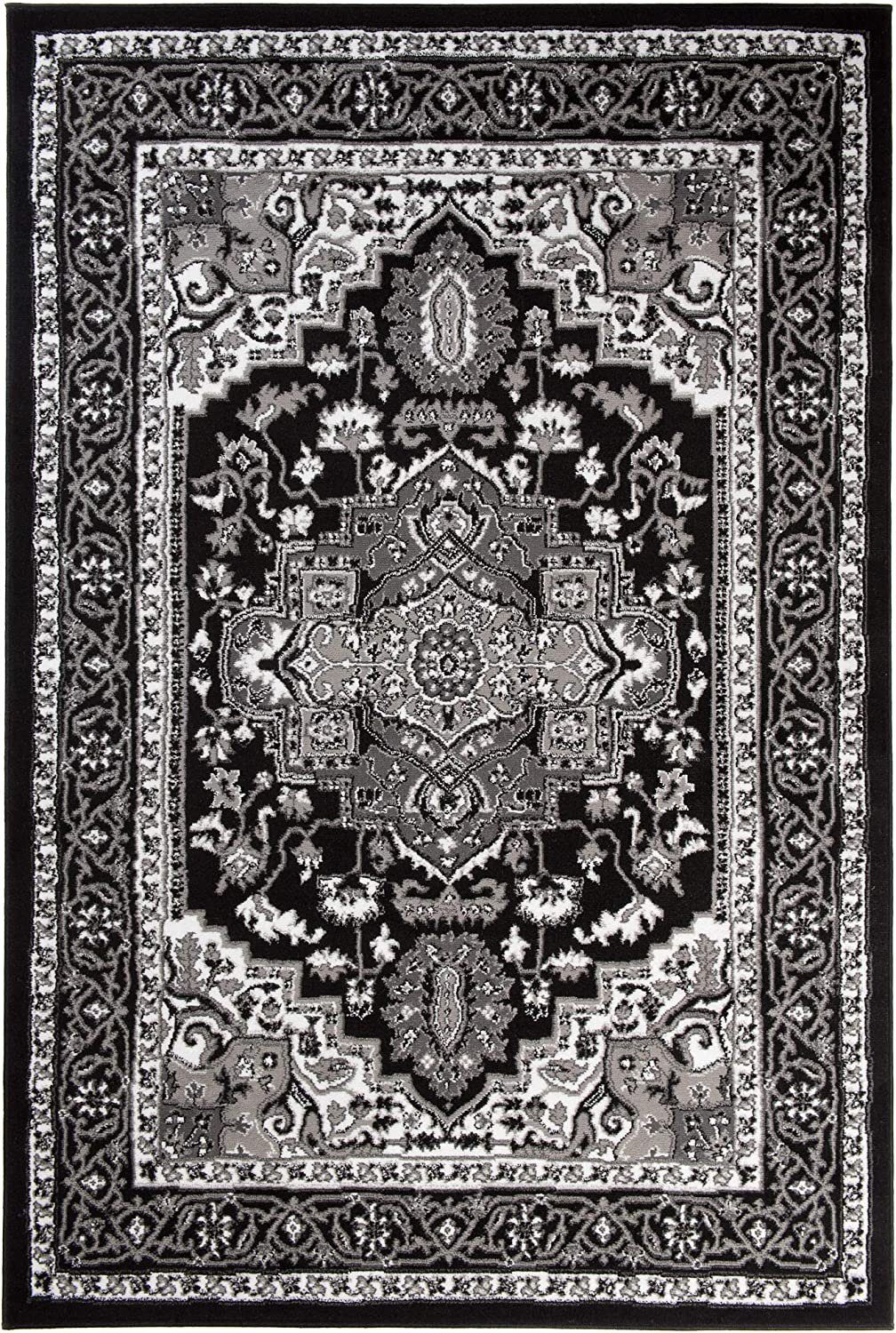 Mazovia Orientteppich DY-EUFRAT-Q011A-BLACK, 80x150, Orientalisch, Blumenmu günstig online kaufen