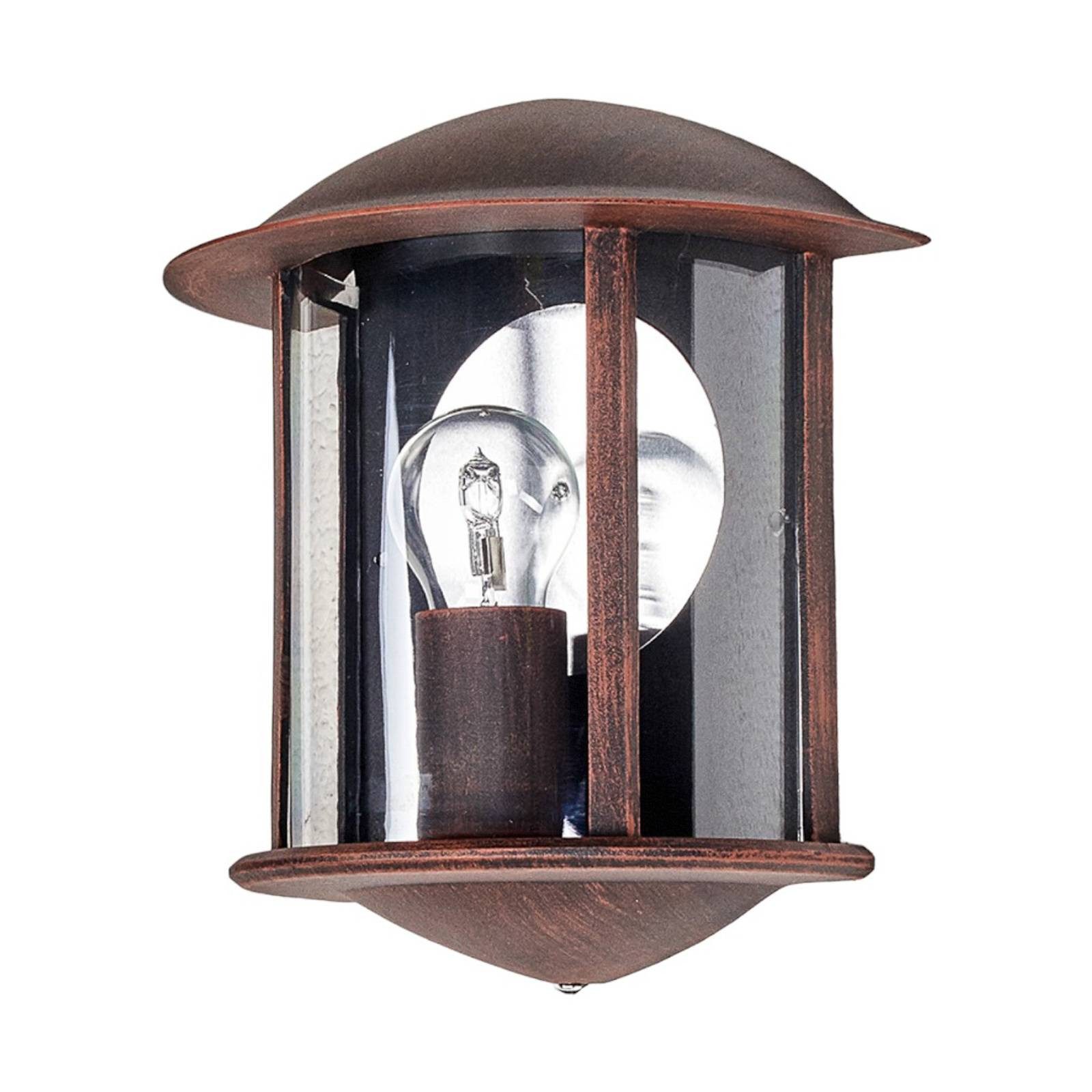 Lindby Außen-Wandleuchte Maelis, Metall, Braun IP44, 1 x 9,0 W LED