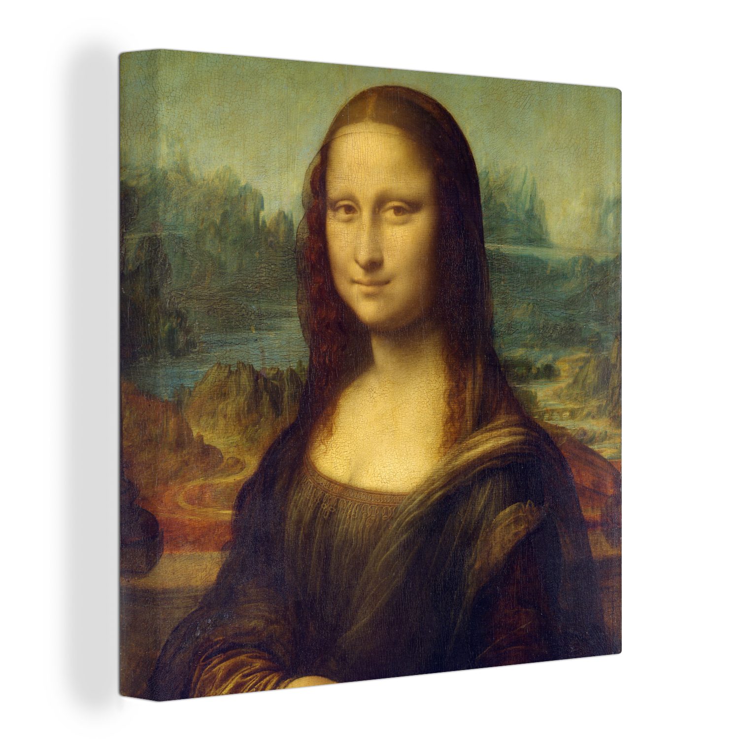 OneMillionCanvasses® Leinwandbild Mona Lisa - Leonardo da Vinci, (1 St), Leinwand Bilder für Wohnzimmer Schlafzimmer
