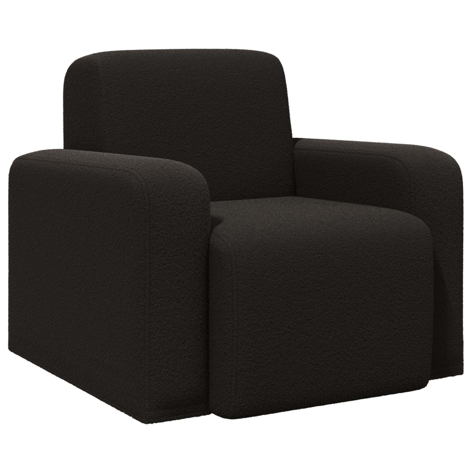 vidaXL Sessel Sessel Schwarz Bouclé (1-St)
