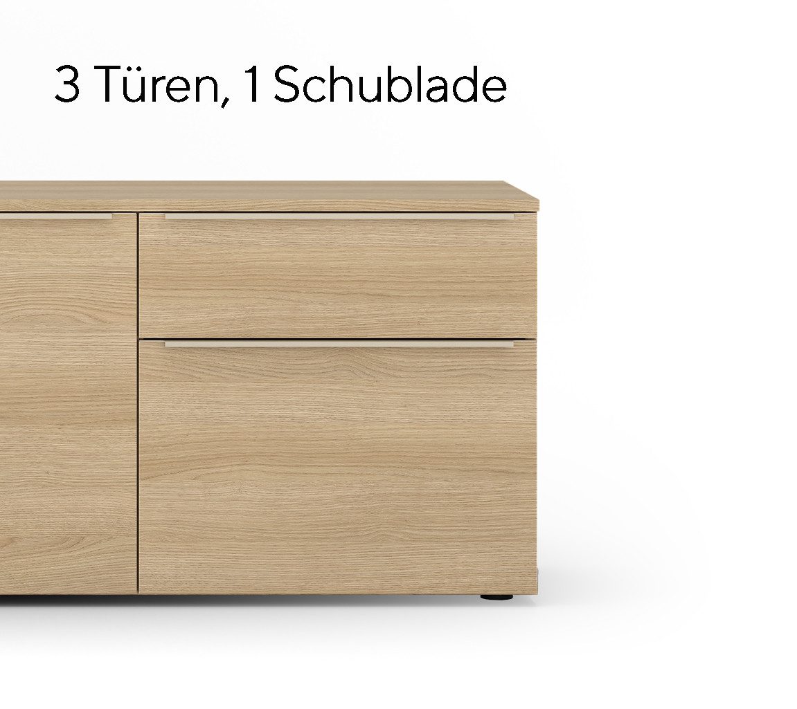 TOM TAILOR HOME Sideboard COLOR PUZZLE Low cabinet 04 – 1 Schublade und 3 Türen, Breite 1650 mm – Stauraum mit besonderen Farbkick