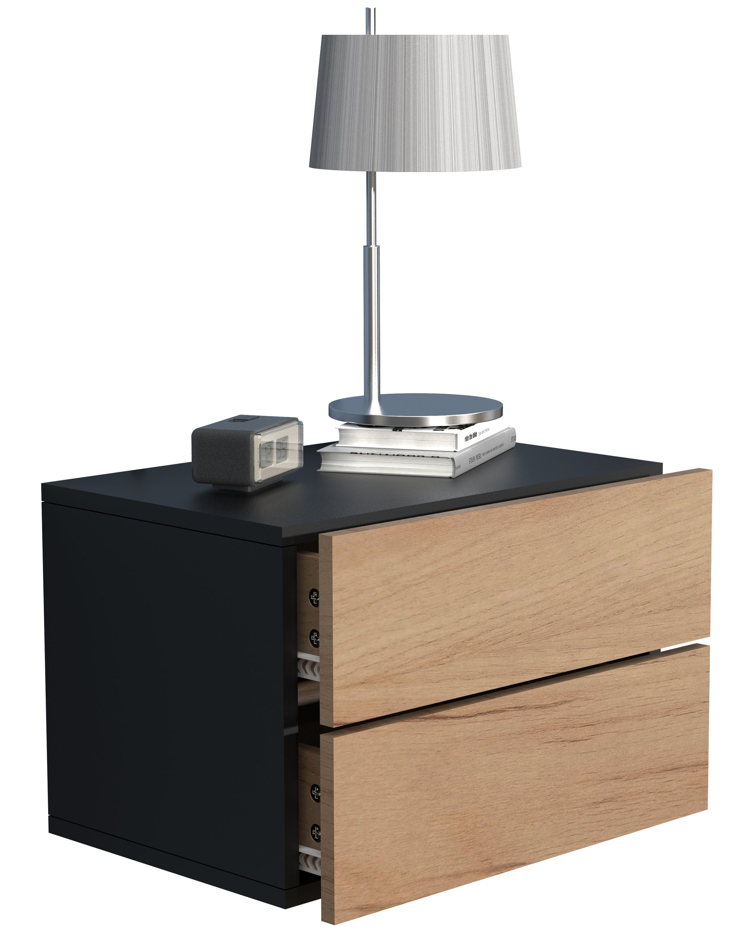 VCM Nachttisch Holz Wandschublade Wand Hänge günstig online kaufen