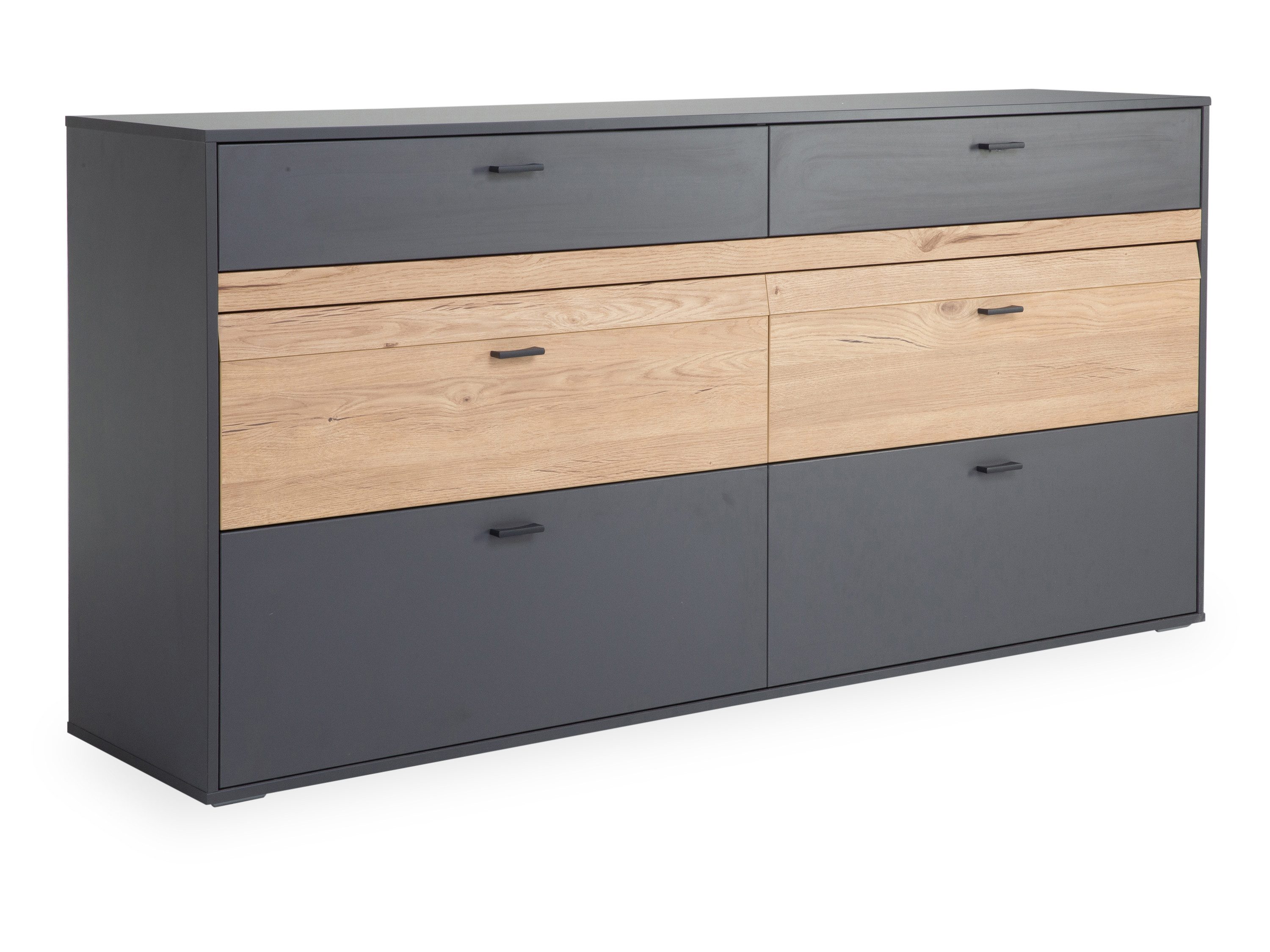 HARPER Sideboard Sideboard HARPER IRONTON BHT 183x88x44 cm grau Kommode Bürokommode