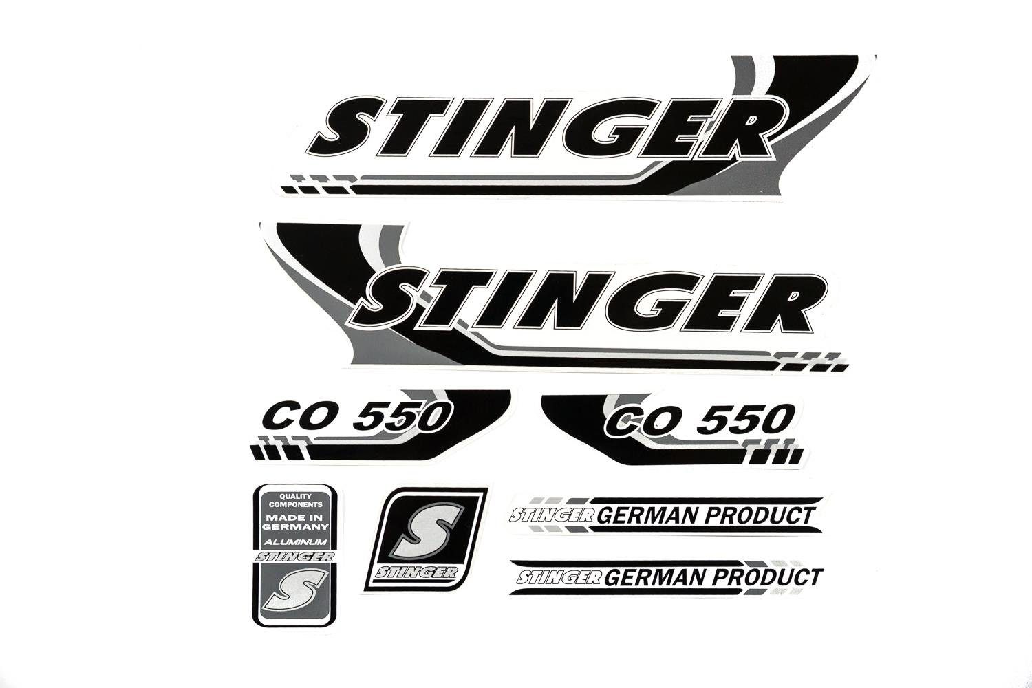 Fahrradrahmen Fahrrad DEKOR Satz Aufkleber Rahmen frame Decal Sticker STINGER schwar