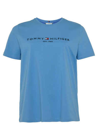 Tommy Hilfiger Curve T-Shirt CRV REGULAR HILFIGER C-NK TEE SS (1-tlg) PLUS SIZE CURVE,mit Tommy Hilfiger Logo-Stickerei auf der Front