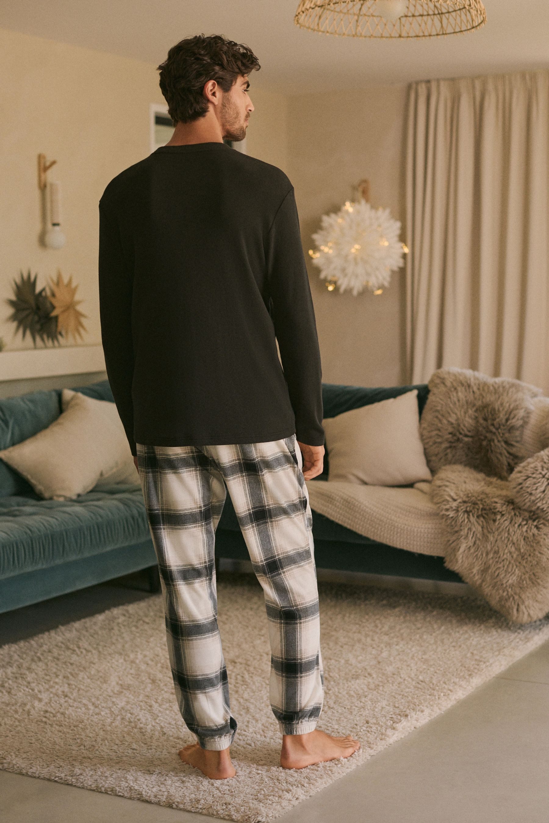 Next Pyjama Strukturierter Schlafanzug mit langem günstig online kaufen