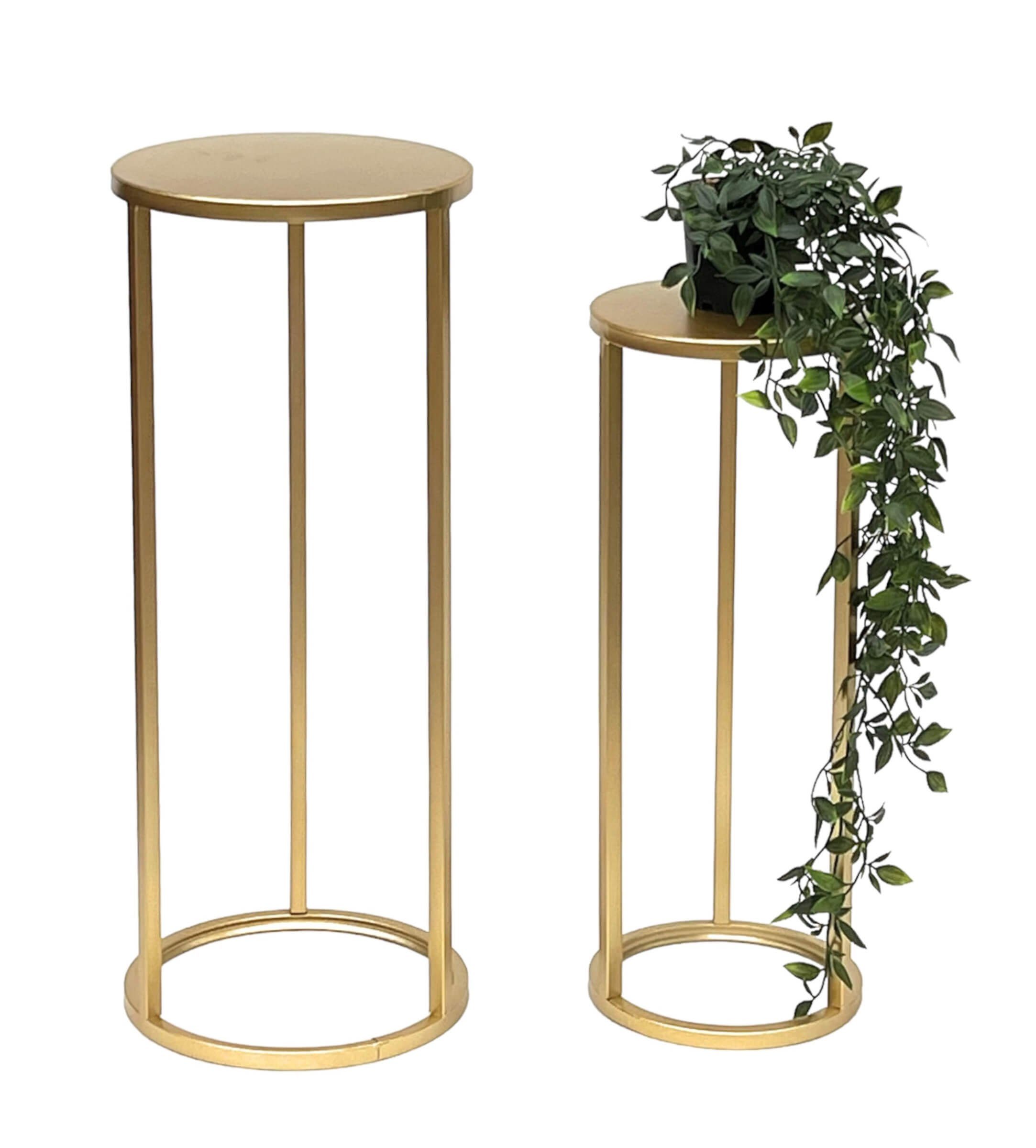 DanDiBo Blumenhocker Metall Gold Rund Blumenständer 96510 2er Set, 2er Set