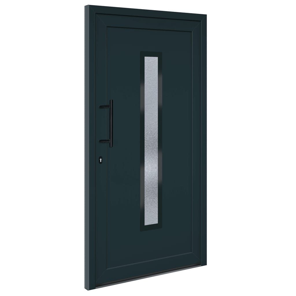 vidaXL Haustür Haustür Anthrazit 108x200 cm PVC (1-St)
