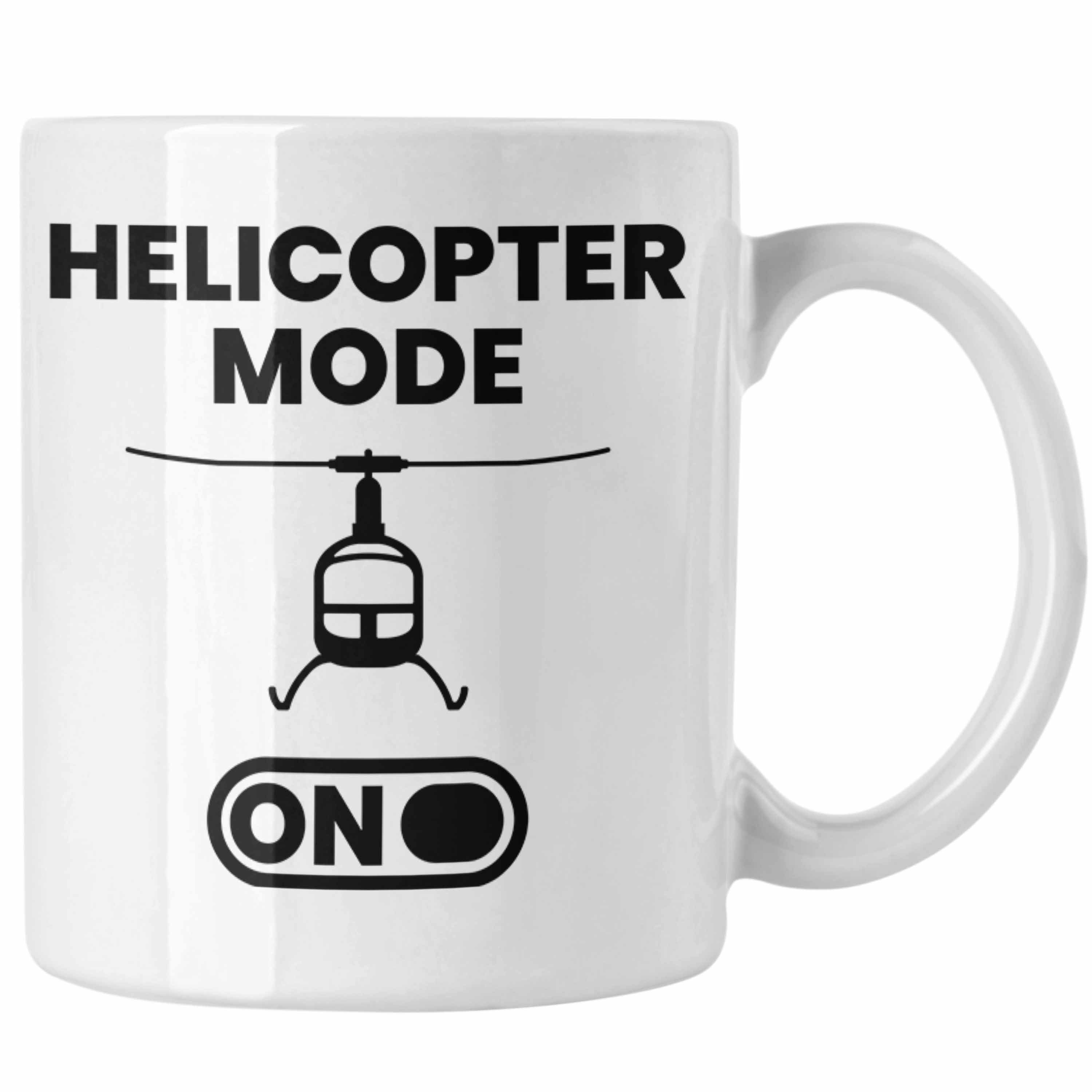 Trendation Tasse Trendation - Helikopter Pilot Geschenk Jungs Jungen Geschenkidee Helikopter Modell Geschenke Tasse Weiss | Teetassen