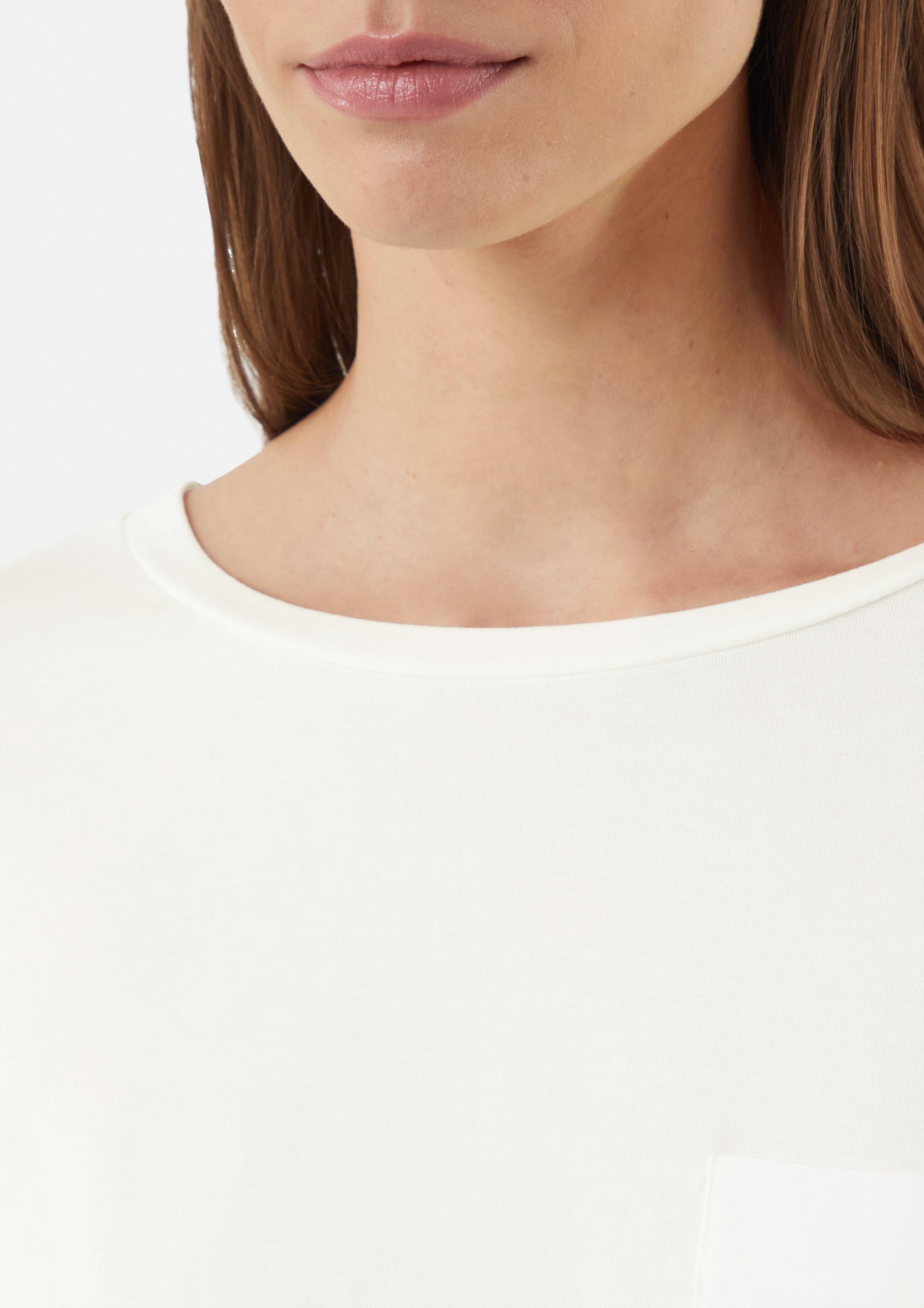 Comma Kurzarmshirt T-Shirt aus Baumwollmix mit günstig online kaufen