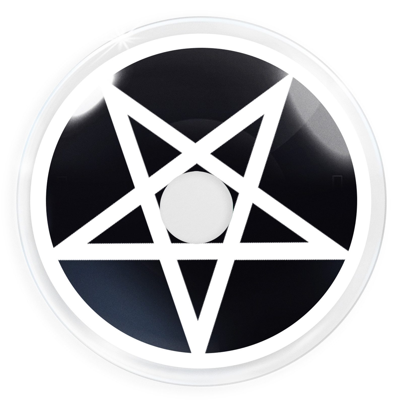 MeralenS Motivlinsen Schwarzweiße 'Pentagram' Manga Fun Linsen 1 Paar. Halloween & Cosplay