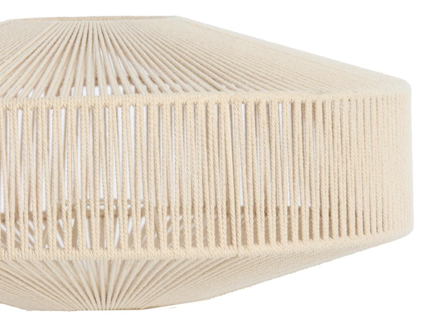 Light & Living Lampenschirm BILJANA, Ø 31 cm, Creme, Baumwolle, Eisen, ohne Lampenfuß