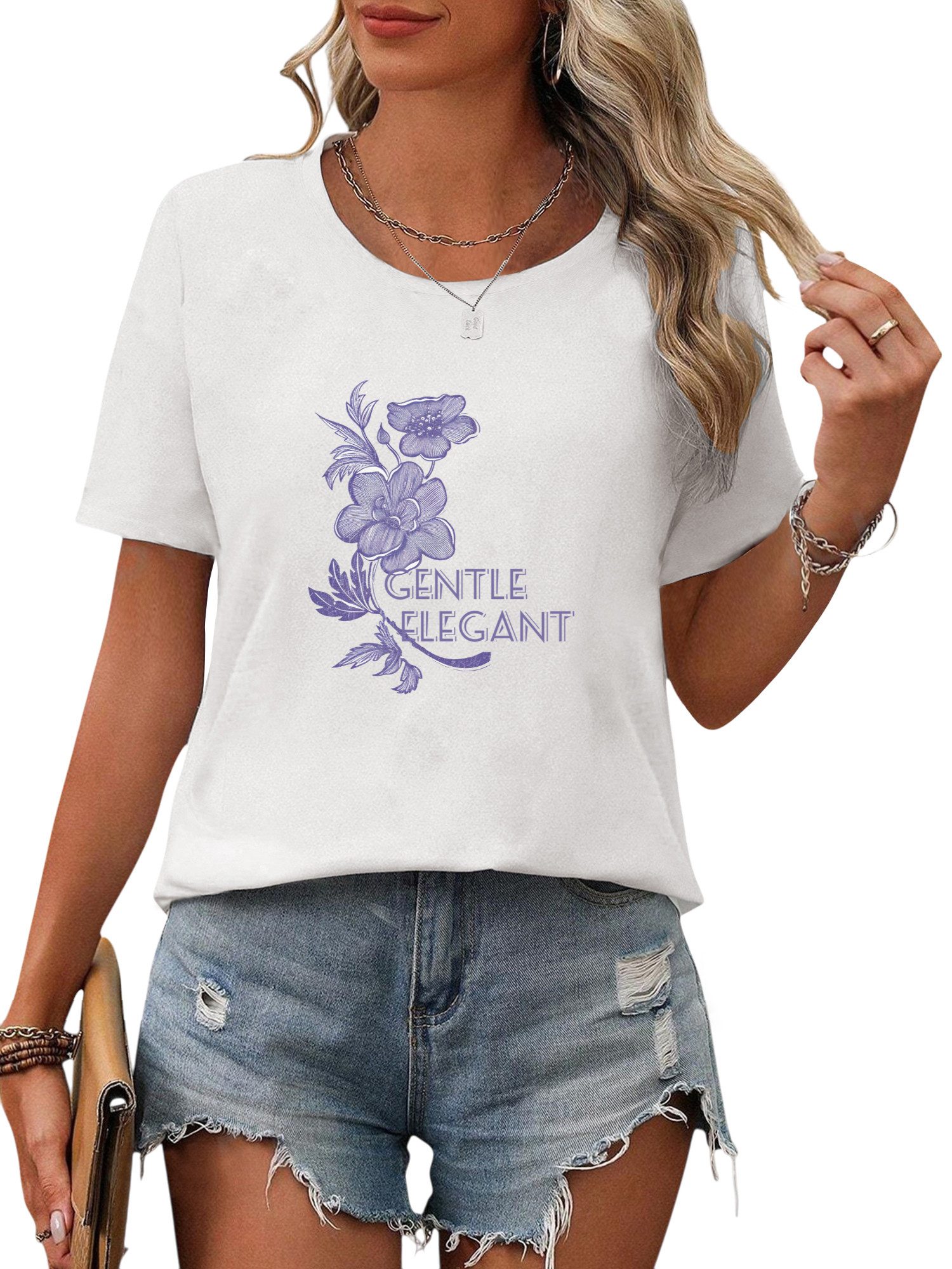 PYL Kurzarmbluse Damen Bequemes Sommer Casual günstig online kaufen