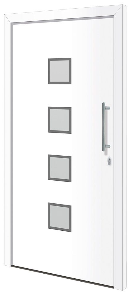 RORO Türen & Fenster Haustür Otto 6, BxH: 110x210 cm, weiß, ohne Griff,  inklusive Türrahmen
