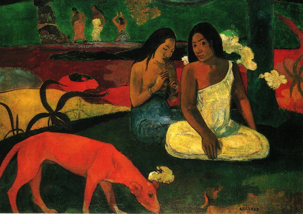 Postkarte Kunstkarte Paul Gauguin "Arearea / Scherze"