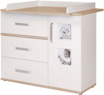 roba® Babyzimmer-Komplettset Pia, (Set, 3-St., Kinderbett, Schrank, Wickelkommode), breit; mit Kinderbett, Schrank und Wickelkommode