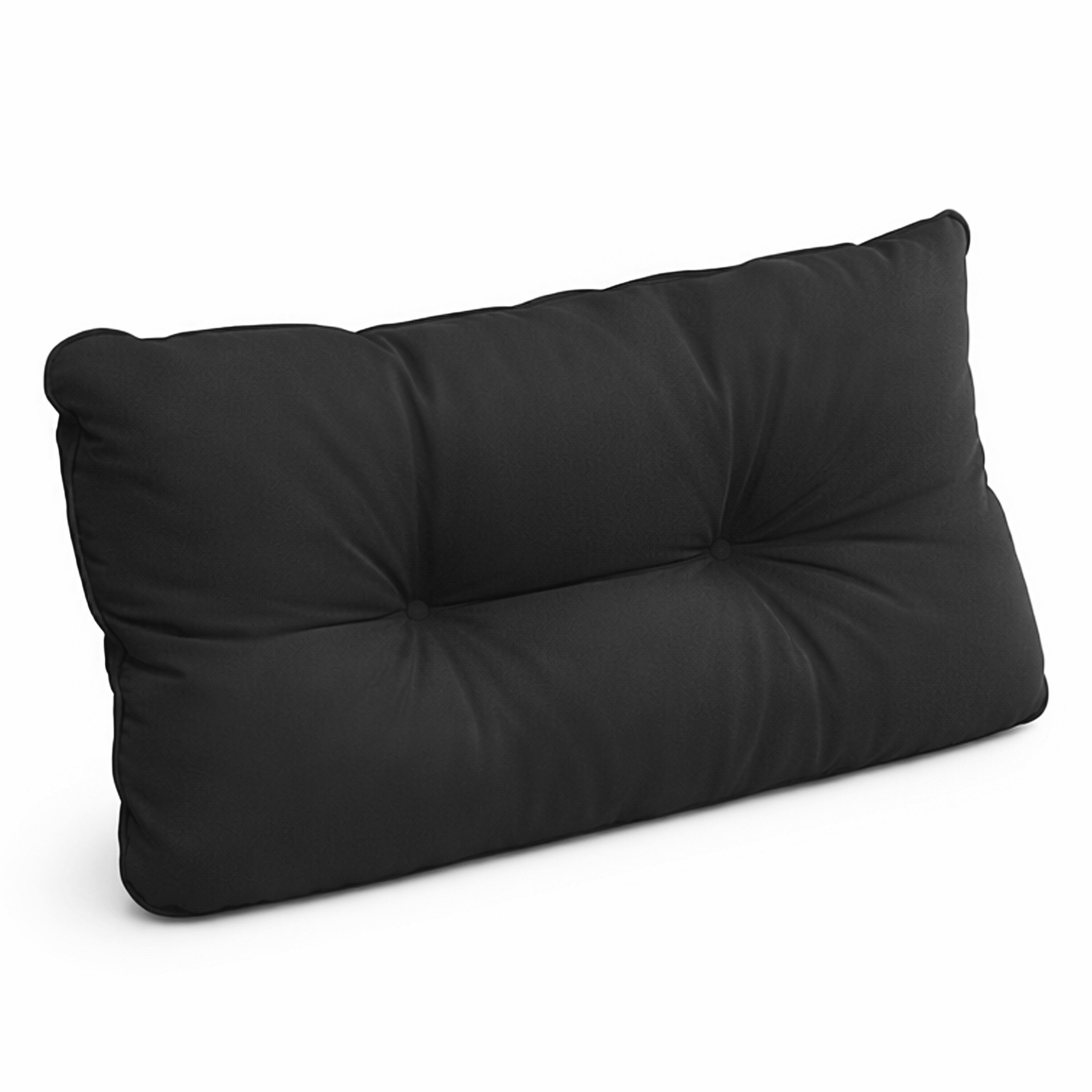 Beautissu Sitzkissen Lounge Kissen Outdoor Rückenkissen Flair LK, 50x40x12cm, Anthrazit, 50x40x12 cm – Wetterfest Schmutzabweisend Polster für Gartenmöbel