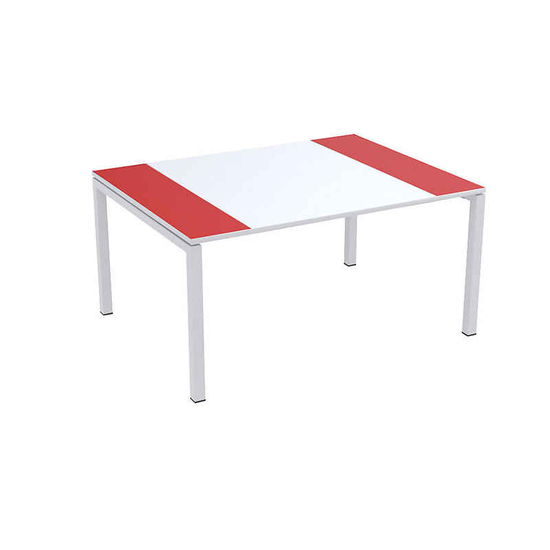 PAPERFLOW Konferenztisch, B: 1500 mm x T: 1160 mm x H: 750 mm weiß, rot