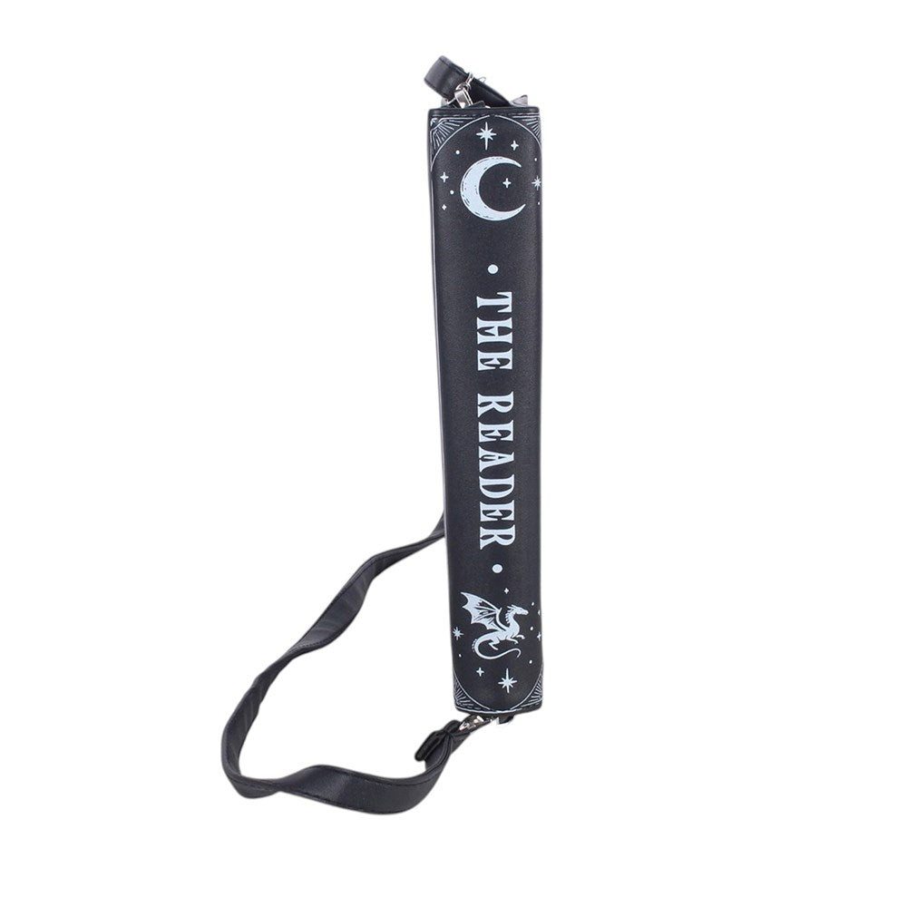 Something Different Schultertasche Mystische Tarot Umhängetasche Buch Gothic "The Reader" schwarz-weiß