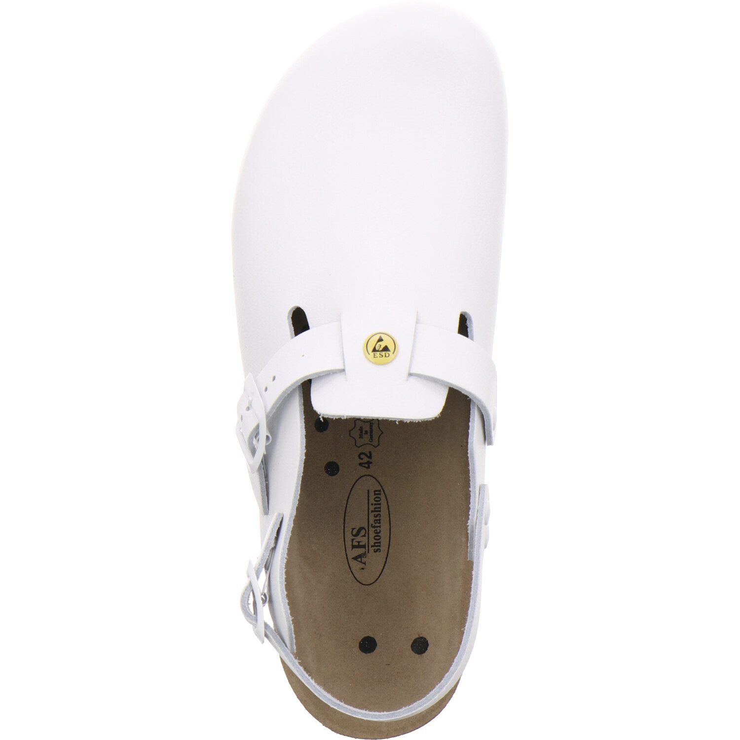 AFS-Schuhe 3194010 ESD-Clogs Pantolette für Herren mit Fußbett, bequeme Berufsschuhe aus Leder