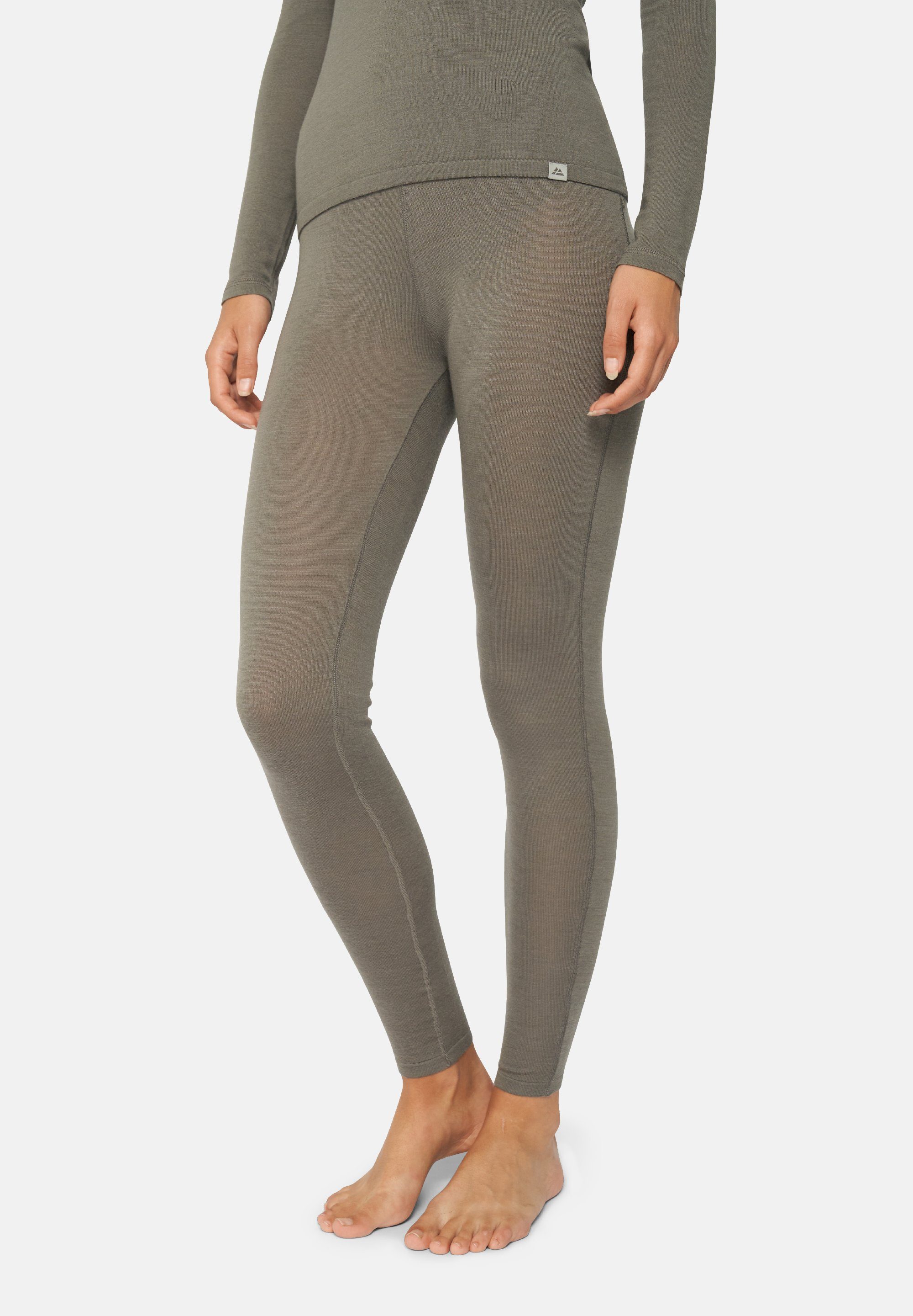 DANISH ENDURANCE Thermounterhose Damen Merino Funktionshose Temperaturregulierend grey