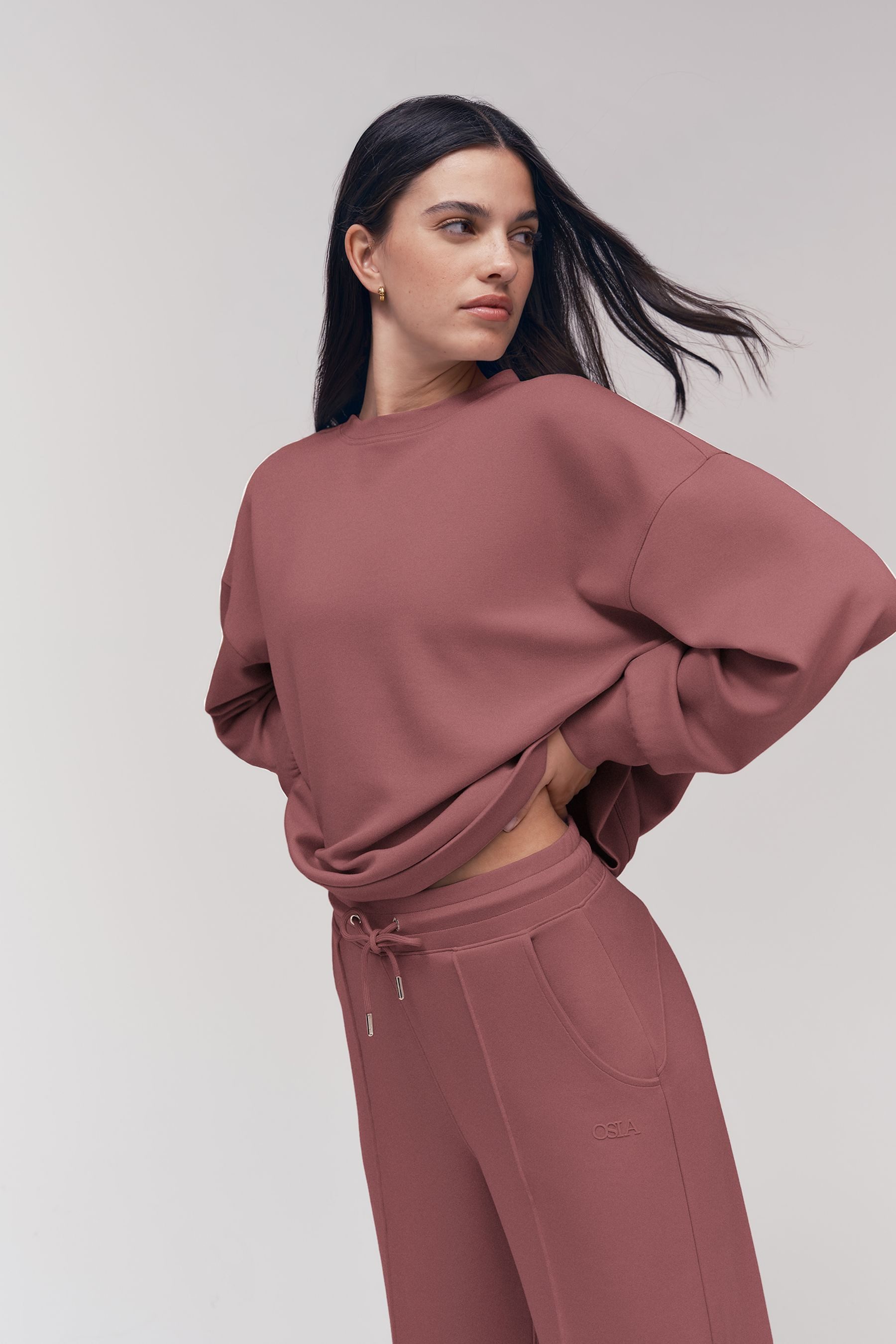 Osia Sweater OSIA Rundhals-Sweatshirt aus Modal (1-tlg)