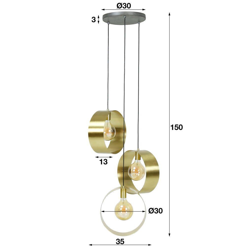 Gold famlights Pendellampe, Rondell, Leuchtmittel Angabe, in Hängeleuchte, Neyla E27 enthalten: Pendelleuchte Nein, Hängeleuchte, keine warmweiss, Pendelleuchte 3-flammig