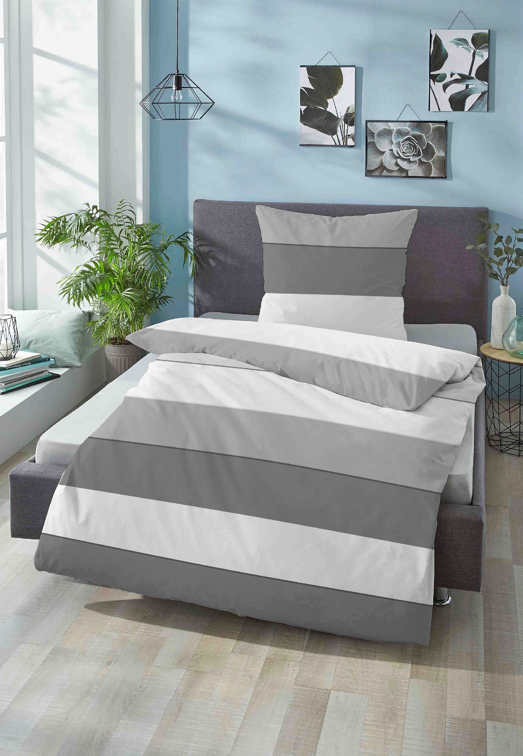Biberna Bettwäsche Antonia, Mako-Satin, 2 teilig, günstig online kaufen
