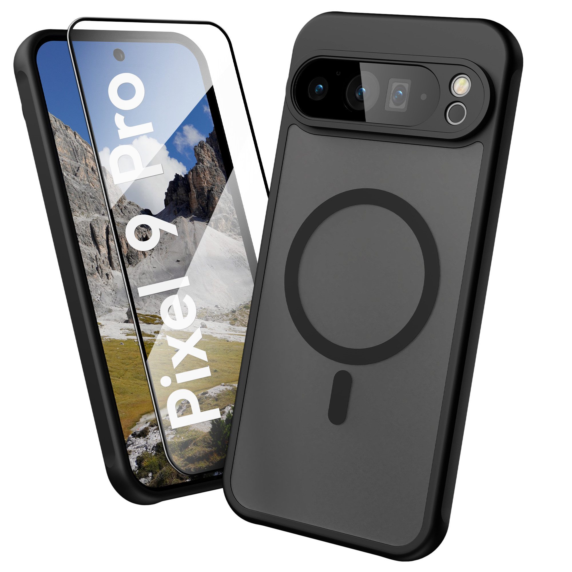 Oakshield Smartphone-Hülle Hülle für Google Pixel 9 Pro Handyhülle transparent, Schutzhülle stoßfest mit Kameraschutz - Case