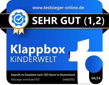 KiNDERWELT Klappbox Premium Faltbox 45 L bis 50 kg Soft-Touch Griffen, aus hochwertigem Kunststoff