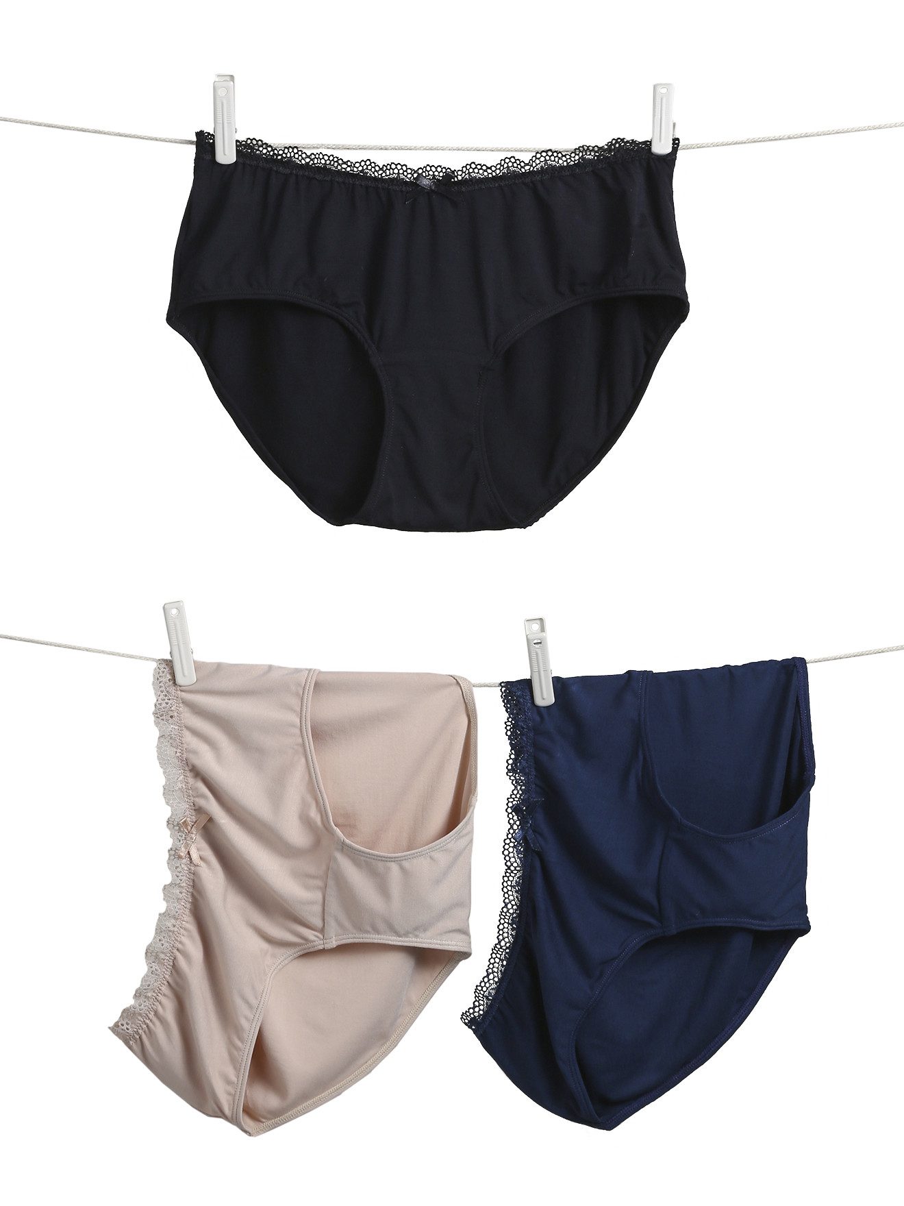 Umstandsslip 3er-Pack Umstands-Slips aus Bambusviskose