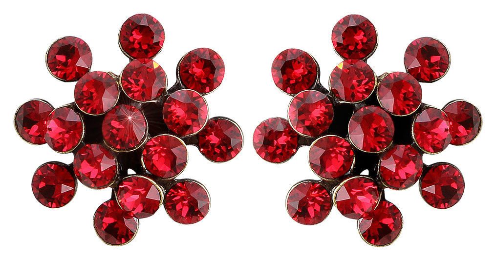KONPLOTT Paar Ohrstecker KONPLOTT Ohrstecker Magic Fireball antik Messing Mini 16 mm samtrot