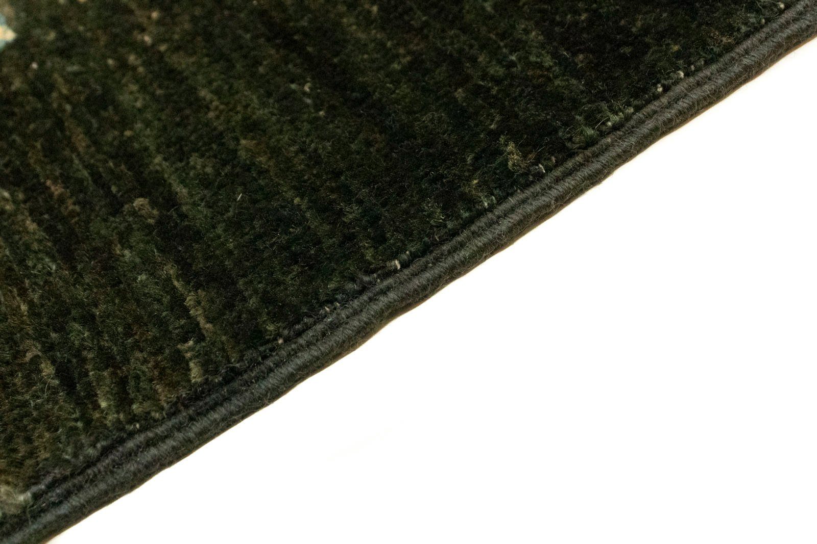 morgenland, Teppich Höhe: Bachtiari handgeknüpft schwarz, 8 mm Wollteppich rechteckig,