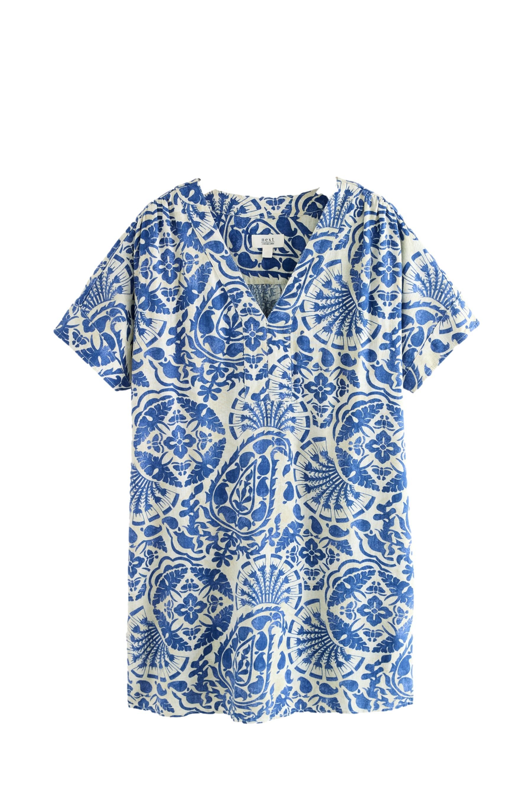 Next Minikleid Kaftan-Minikleid mit Leinenanteil (1-tlg) günstig online kaufen