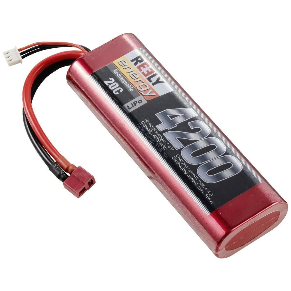 Reely Modellbau-Akkupack (LiPo) 7.4 V 4200 mAh Zellen-Zahl: 2 20 C Akku