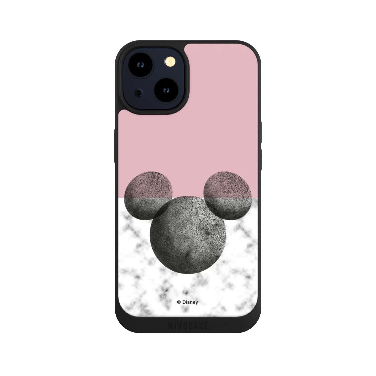 NIVOCASE Handyhülle Disney Marmor Minnie Mouse Mickey Mouse Marmor, Apple iPhone 14 Handyhülle Hülle NIVOpure Case Schwarz