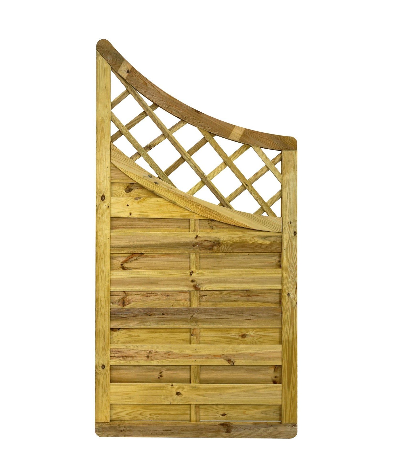 GartenLand Zaun Dichtzaun Vario Massiv gebogen, Rankgitter Kiefer KDI, (Set, Ohne Pfosten)