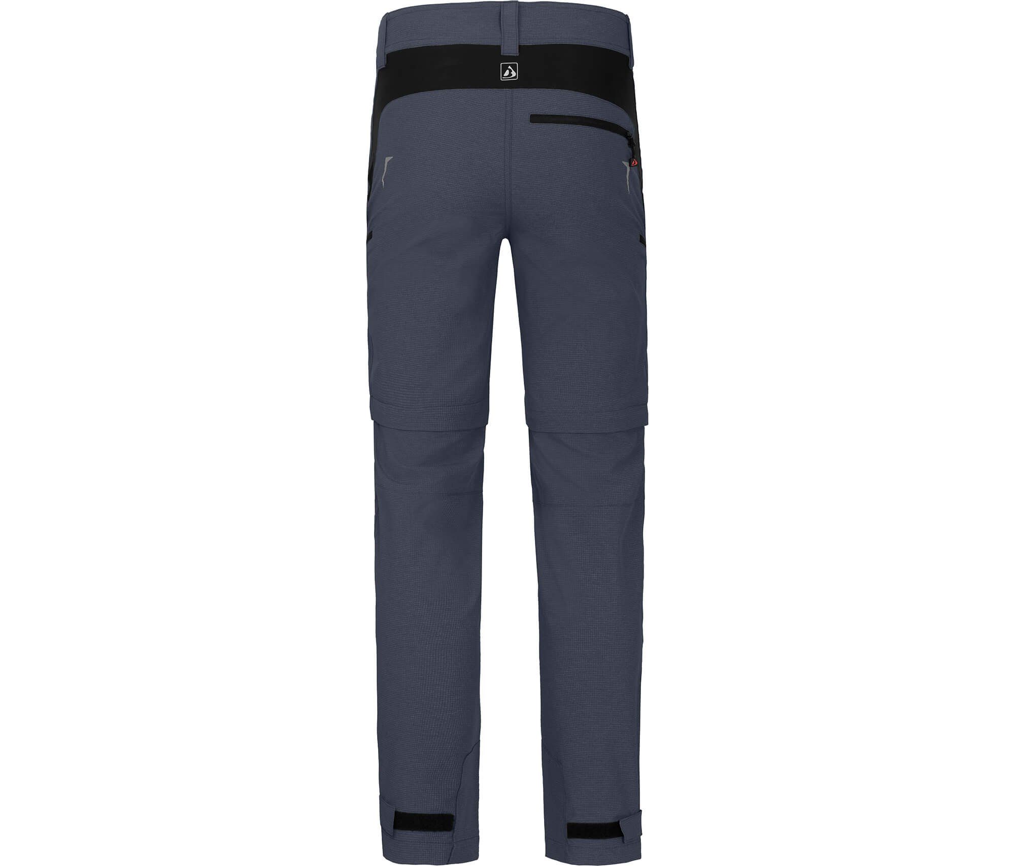 Normalgrößen, PATTI Zip-off-Hose Radhose, grau/blau Bergson elastisch, Zipp-OFF Herren robust,