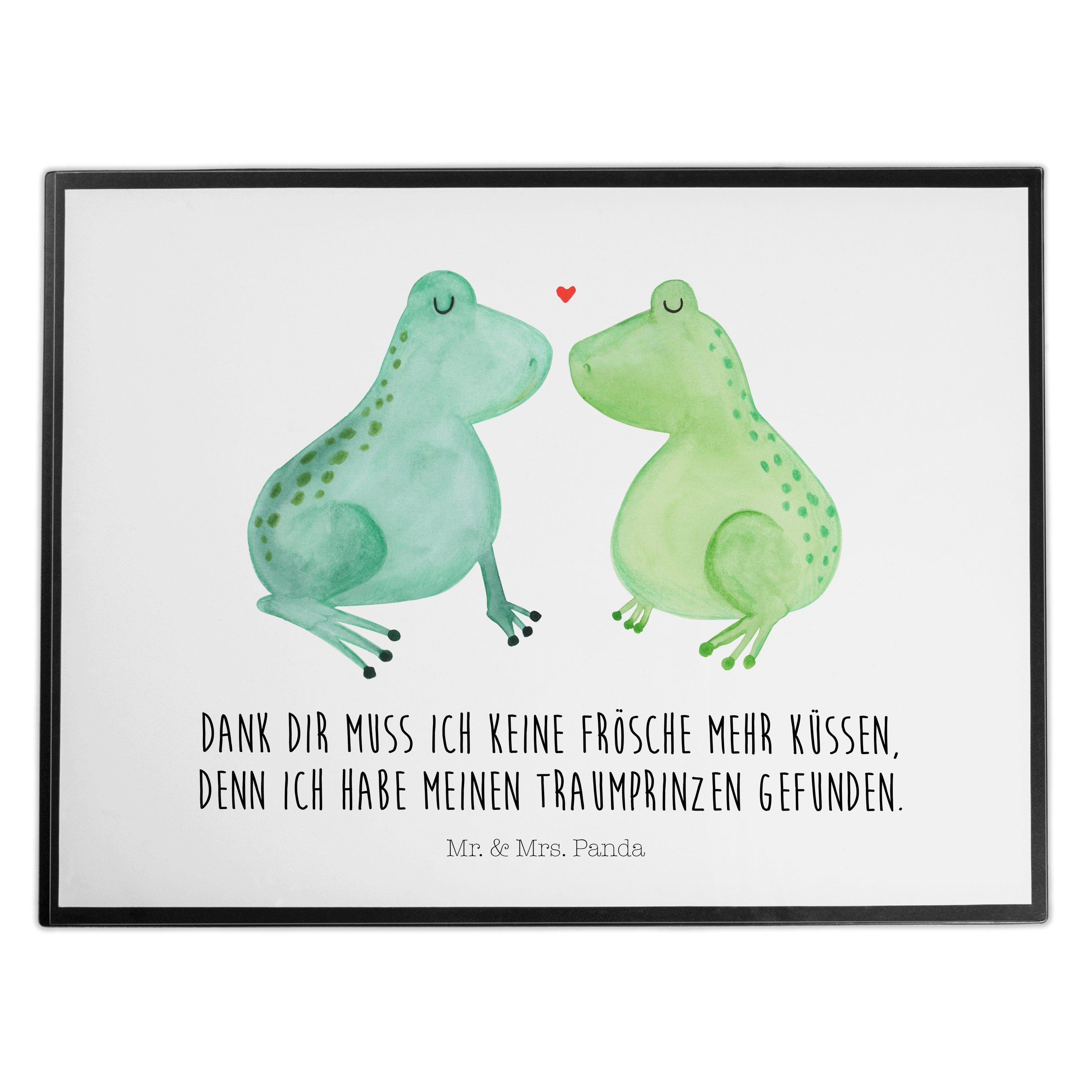 Mr. & Mrs. Panda Schreibtischunterlage »Frosch Liebe Weiß mit Motiv