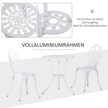 Outsunny Sitzgruppe Gartenmöbel-Set mit Blumen Design