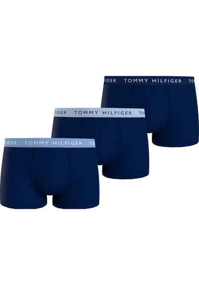 Tommy Hilfiger Underwear Trunk 3P TRUNK WB (Packung, 3-St., 3er-Pack) mit farbig abgesetztem Logo-Elastikbund