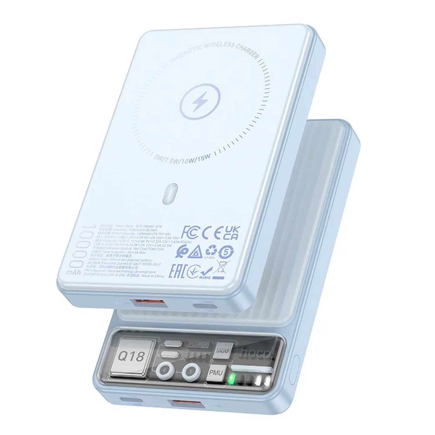 hoco. Powerbank mit induktivem Laden, kompatibel mit MagSafe – 10.000 mAh Powerbank