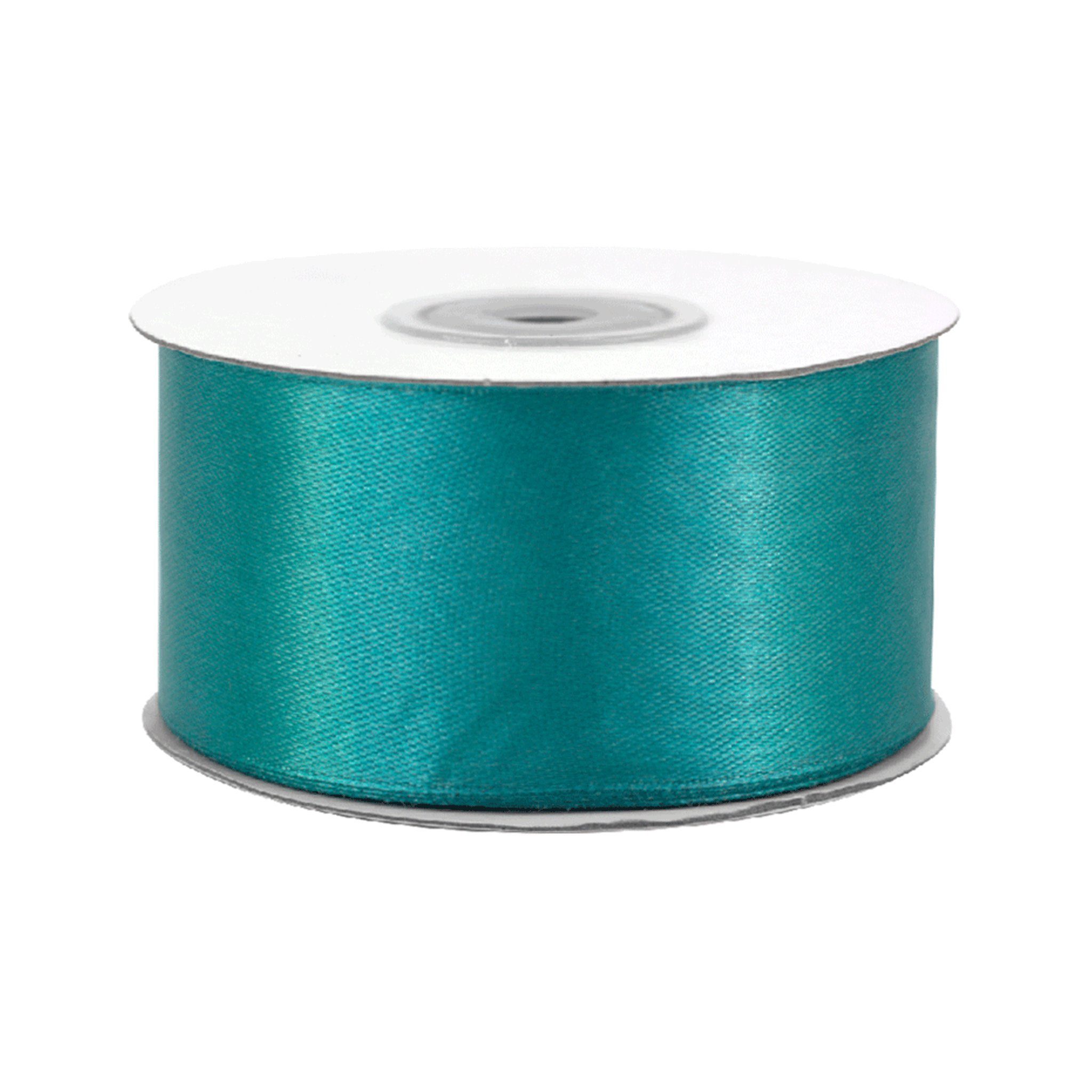 Creativery Satinband, Satinband 38mm x 25m Rolle Petrol