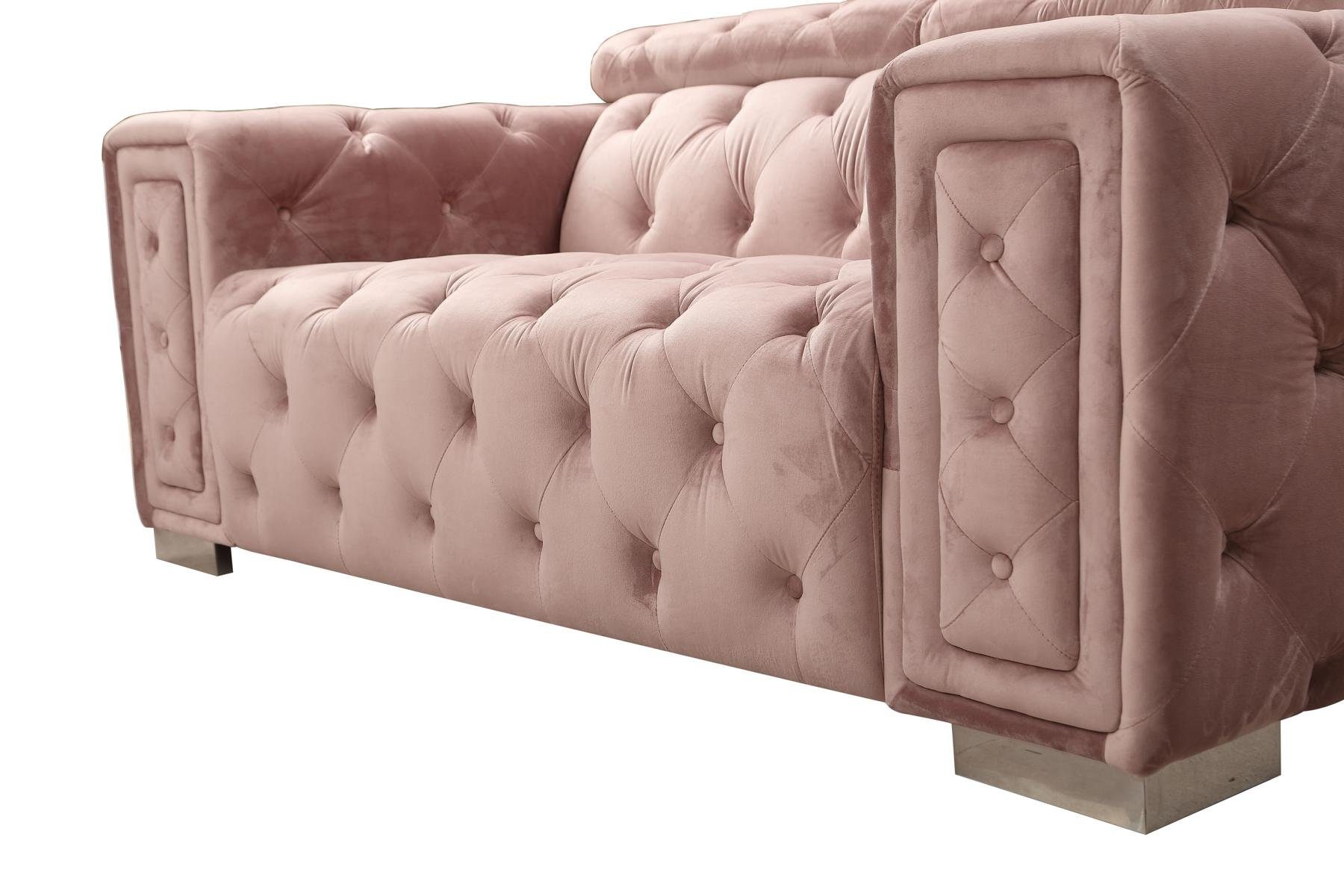 Couch JVmoebel Sitzer Chesterfield Samt Design Set Polster Sofagarnitur 32 Wohnzimmer-Set,